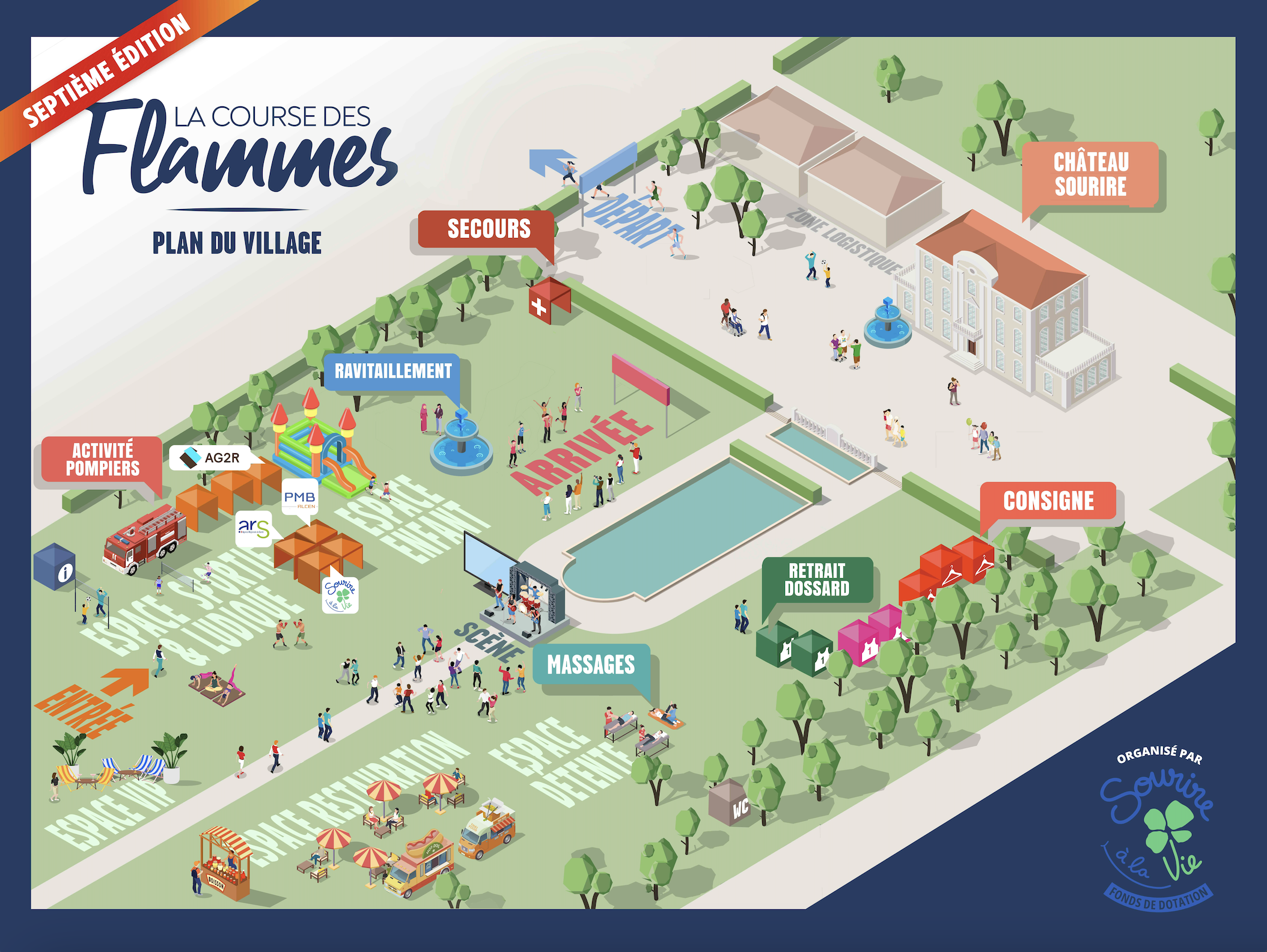 plan village course des flammes